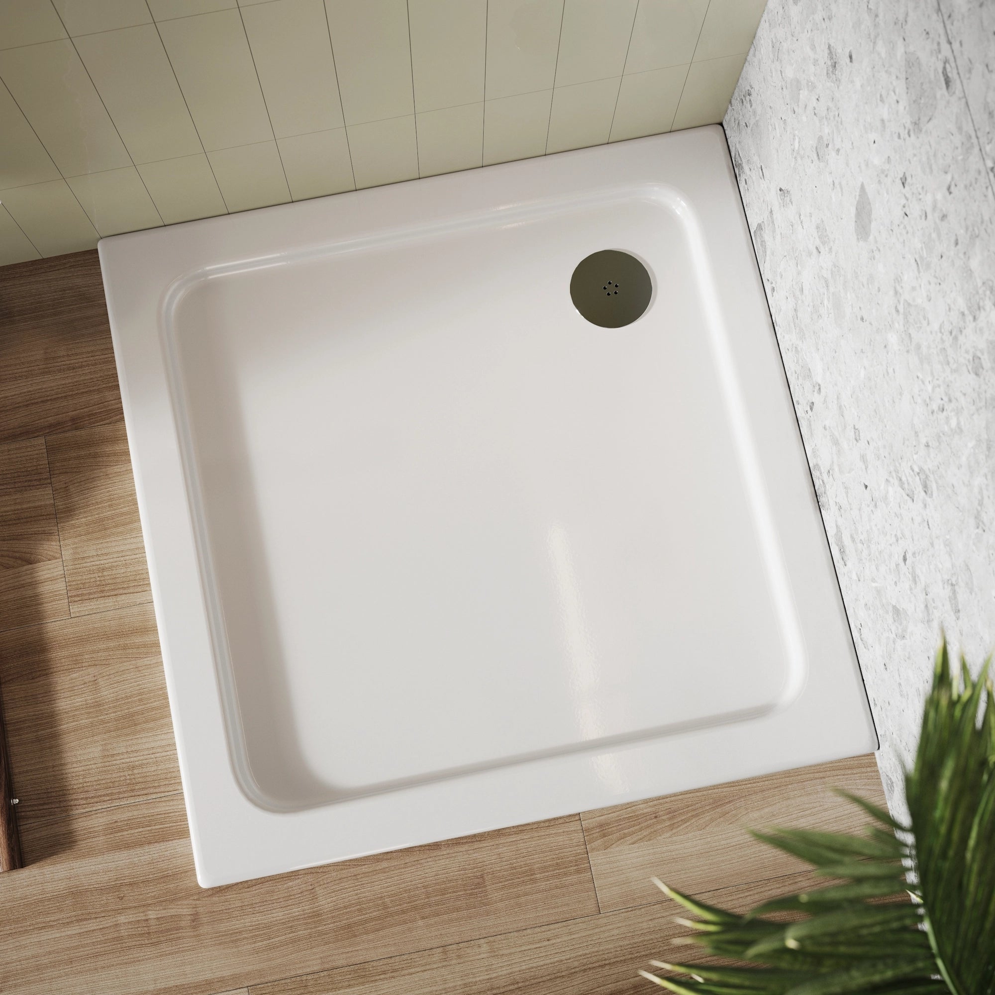 Shires White Square Low Profile Shower Tray