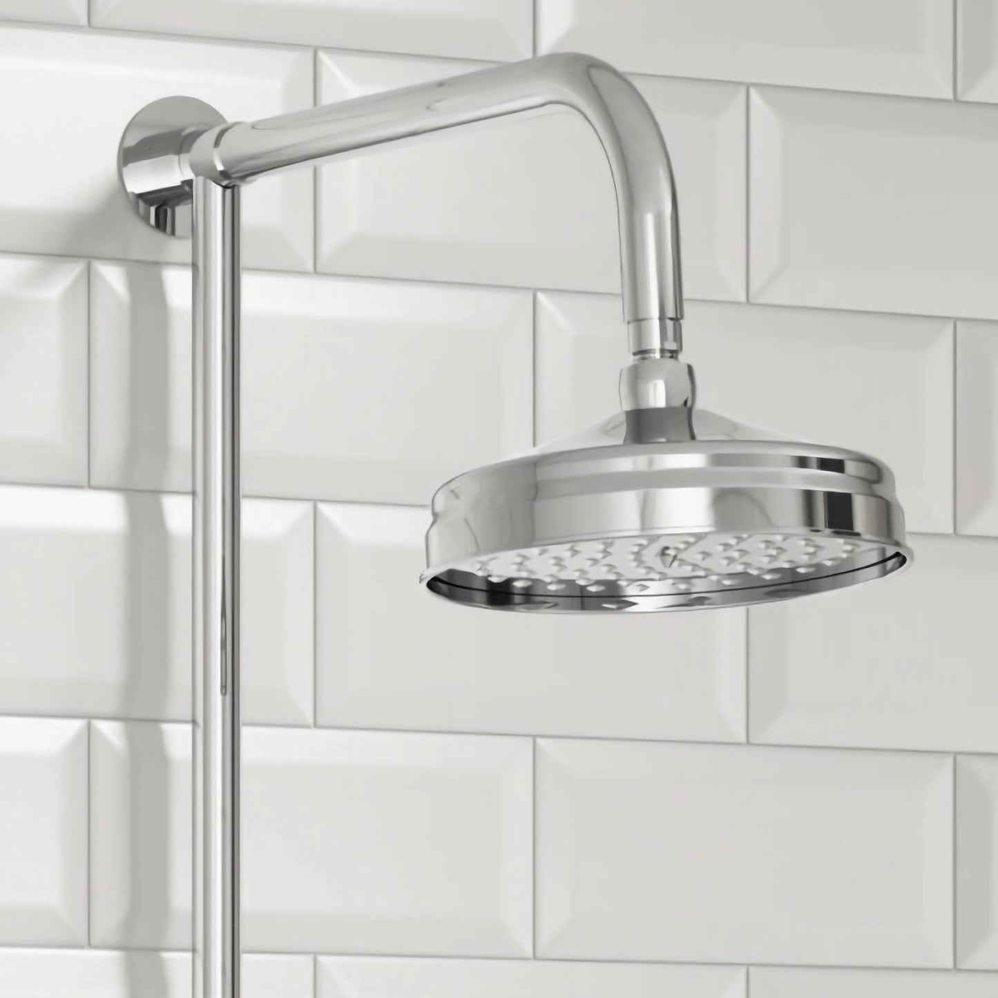 Traditional Chrome Stainless Steel Shower Wall Arm