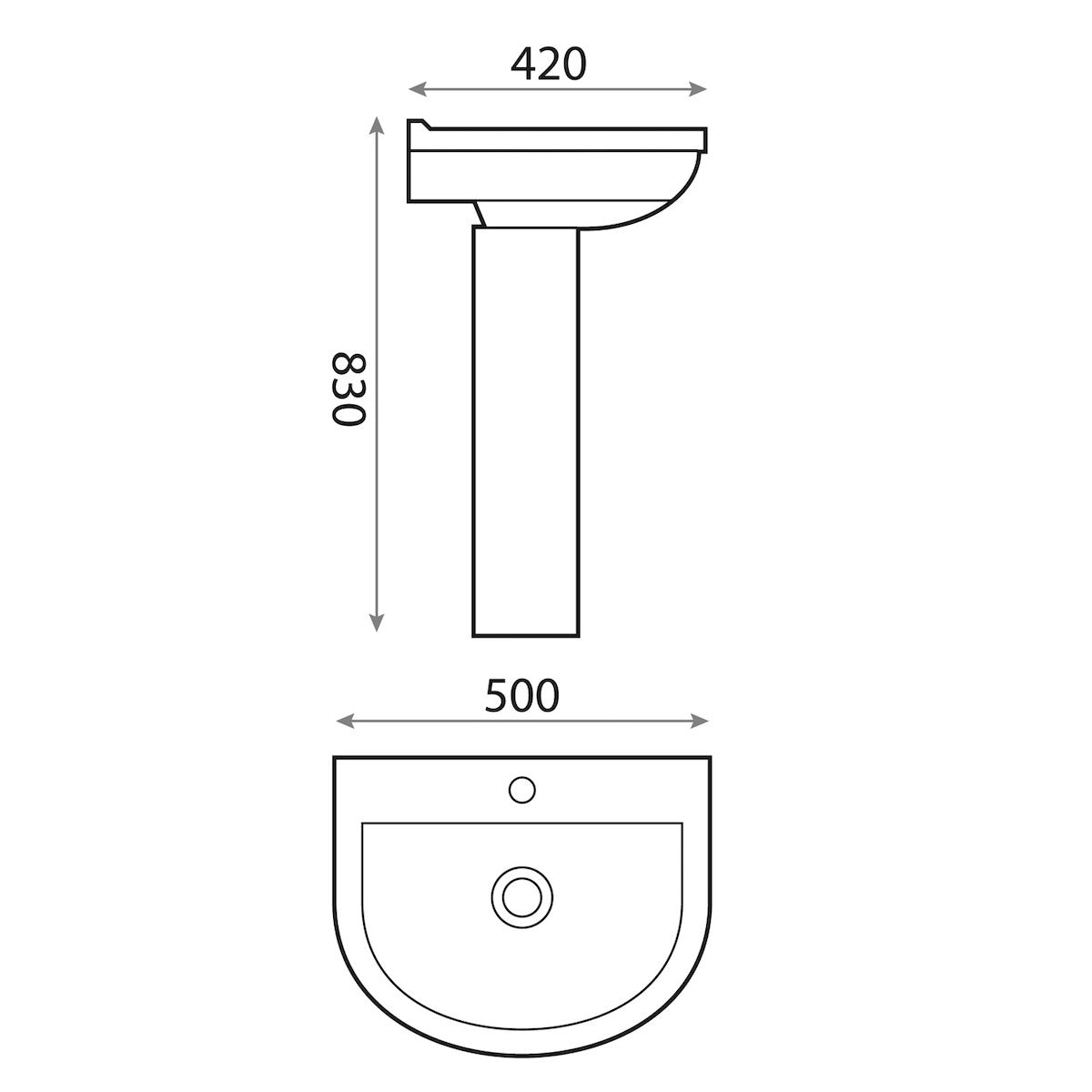 Spa Full Pedestal Basin