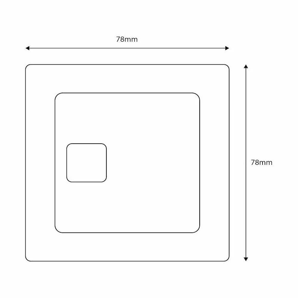 Square Dual Flush Push Buttons & Plate