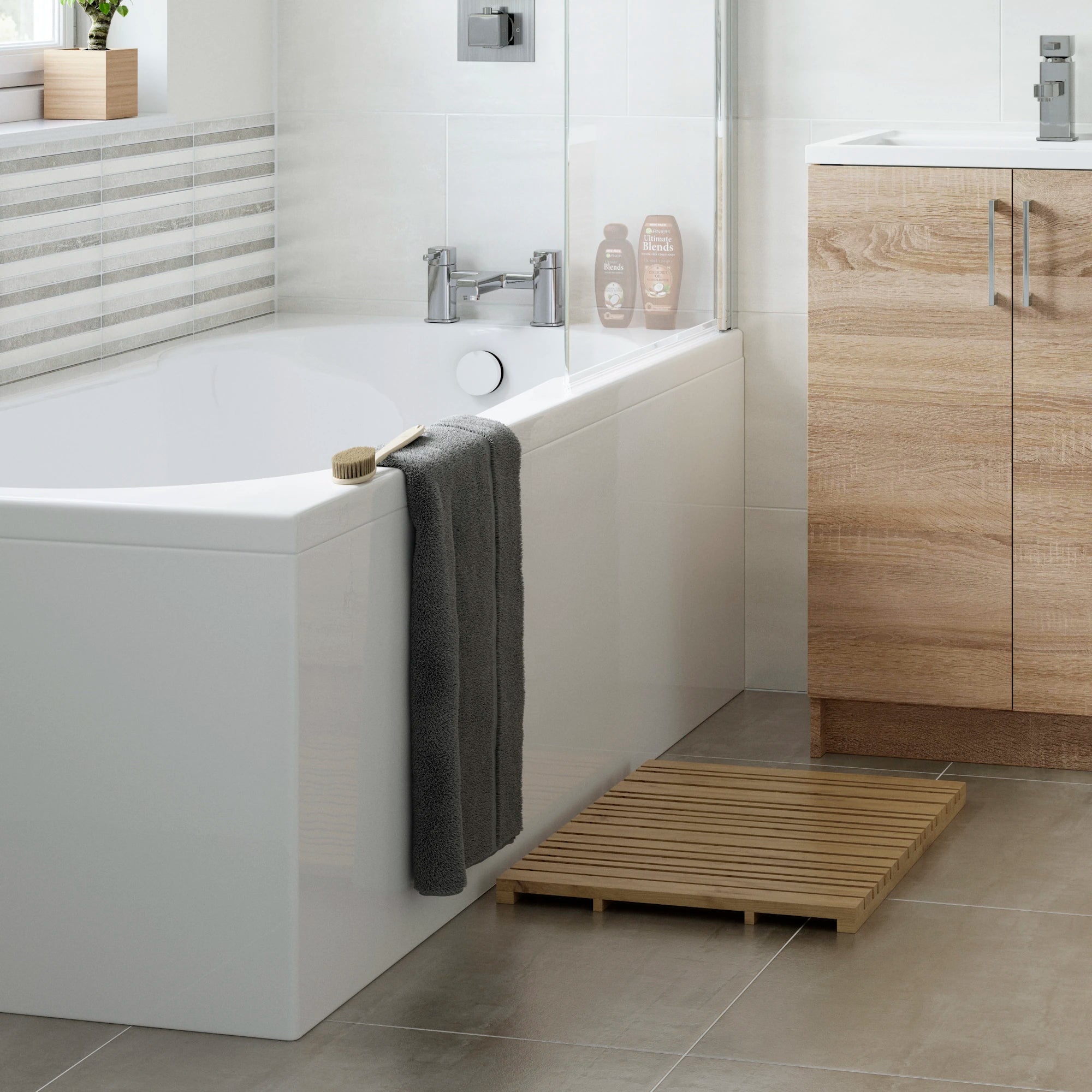 Bubbles Essentials Waterproof White Bath Front Panel