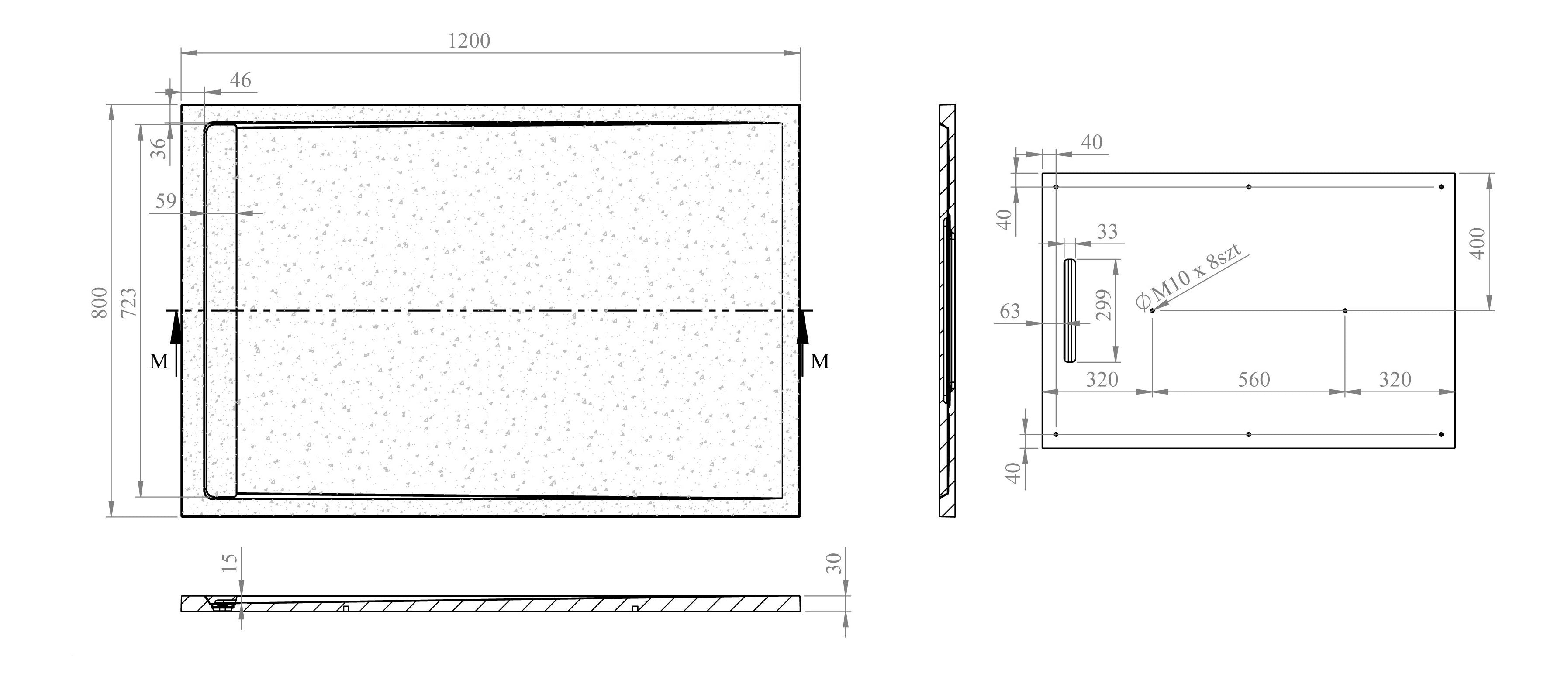 Glacial Slate Rectangle Slimline Shower Tray