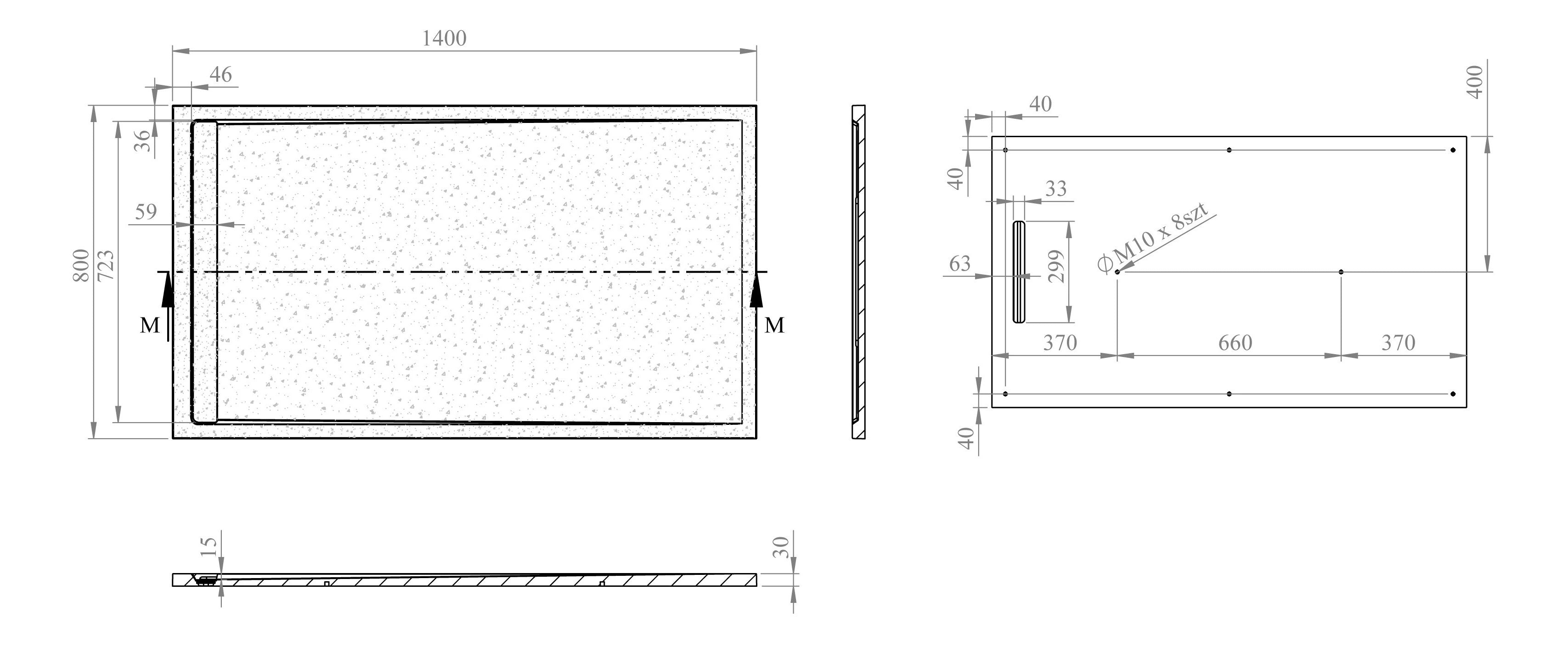 Glacial Slate Rectangle Slimline Shower Tray