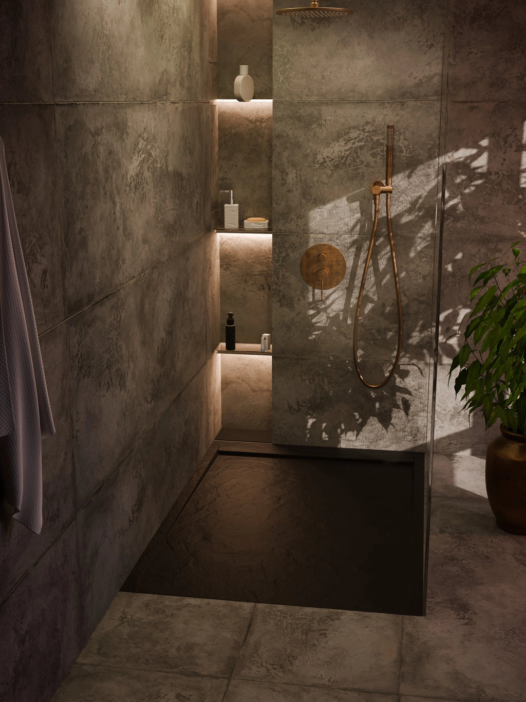 Glacial Slate Rectangle Slimline Shower Tray