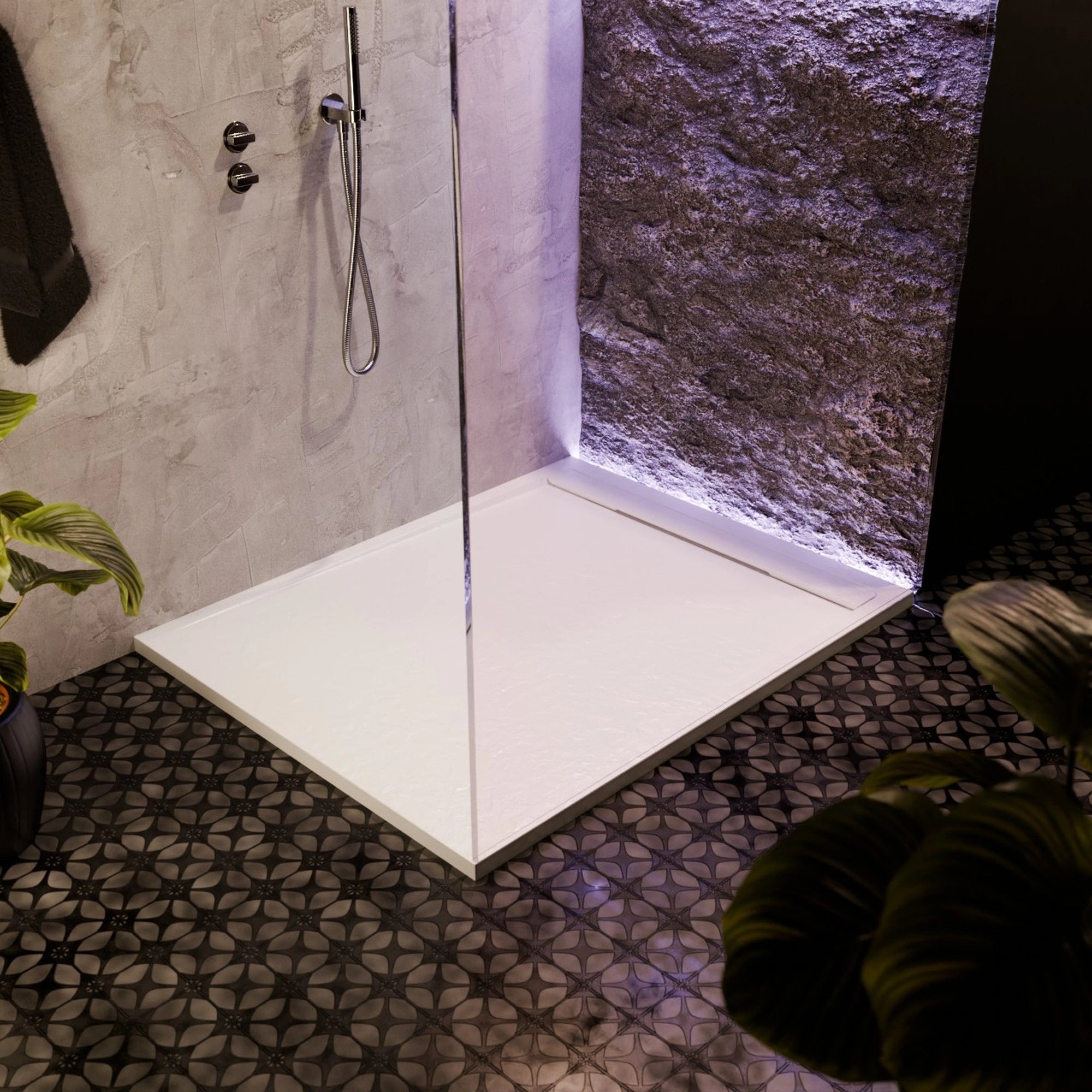 Glacial Slate Rectangle Slimline Shower Tray