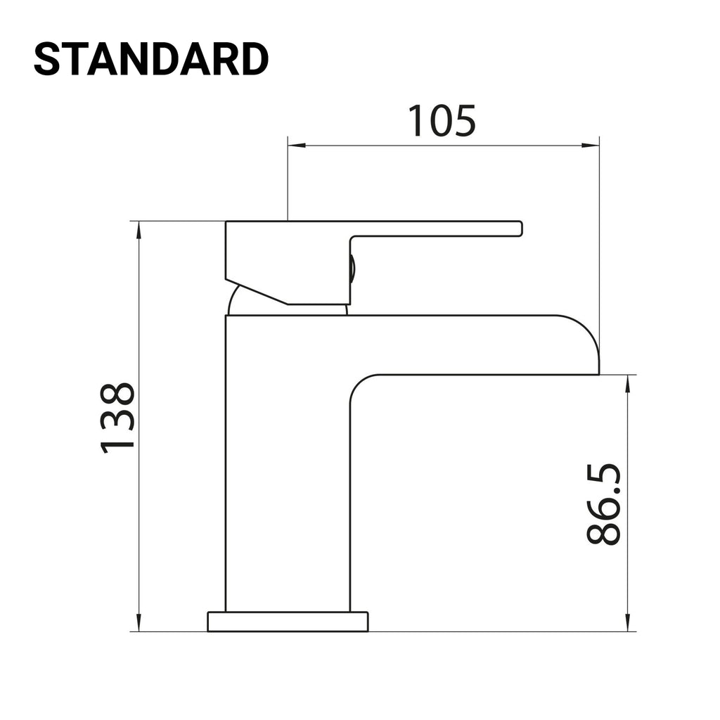 Victoria Mono Basin Mixer Tap with Push Waste