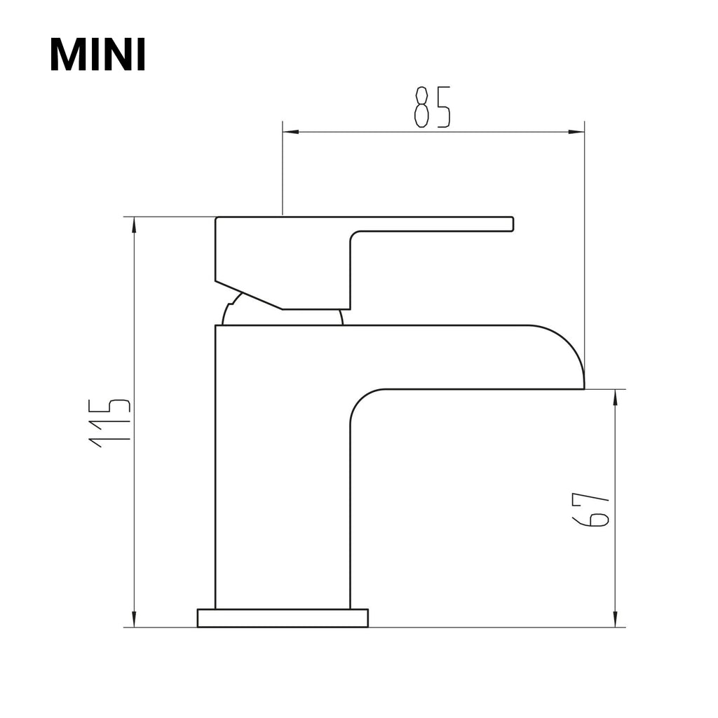 Victoria Mono Basin Mixer Tap with Push Waste