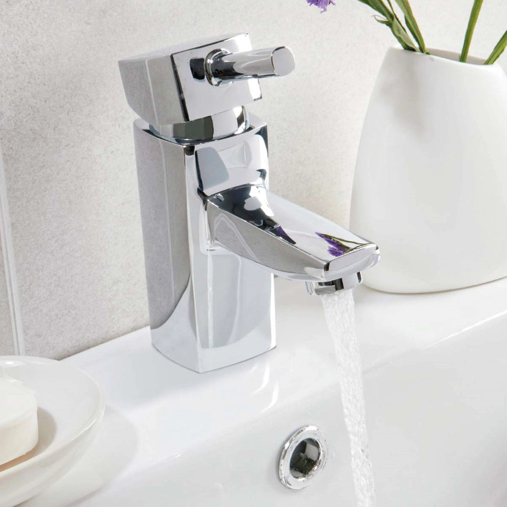 Forme Mono Basin Mixer Tap with Push Waste
