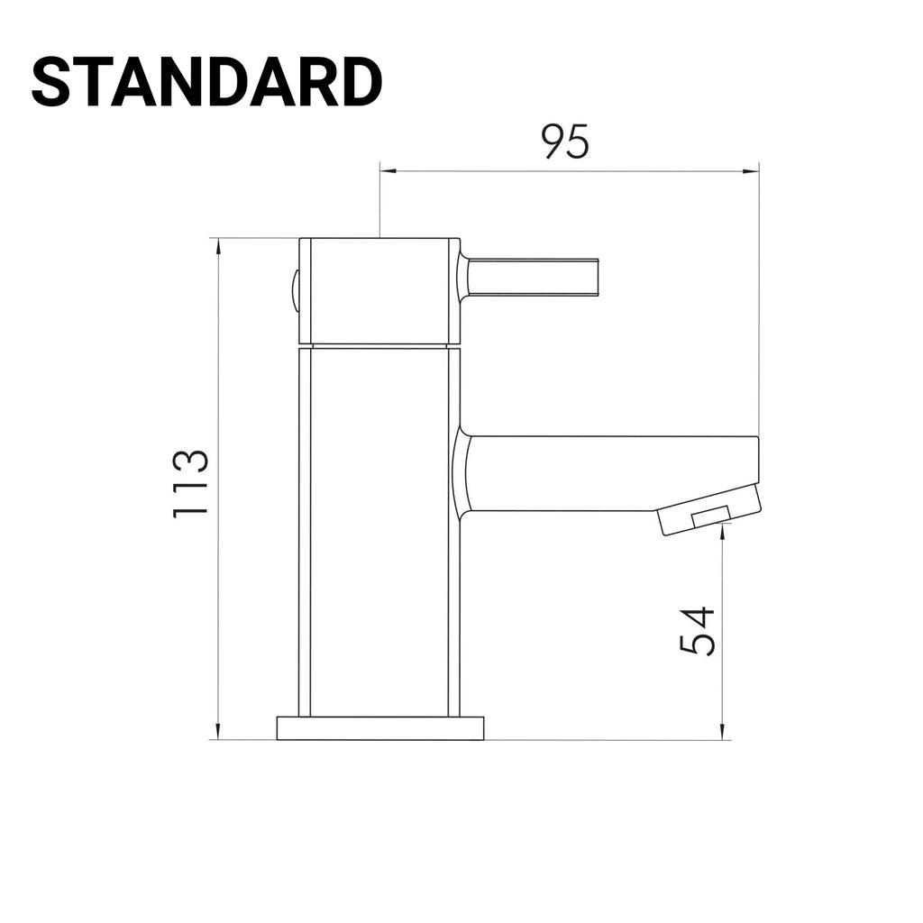 Forme Mono Basin Mixer Tap with Push Waste