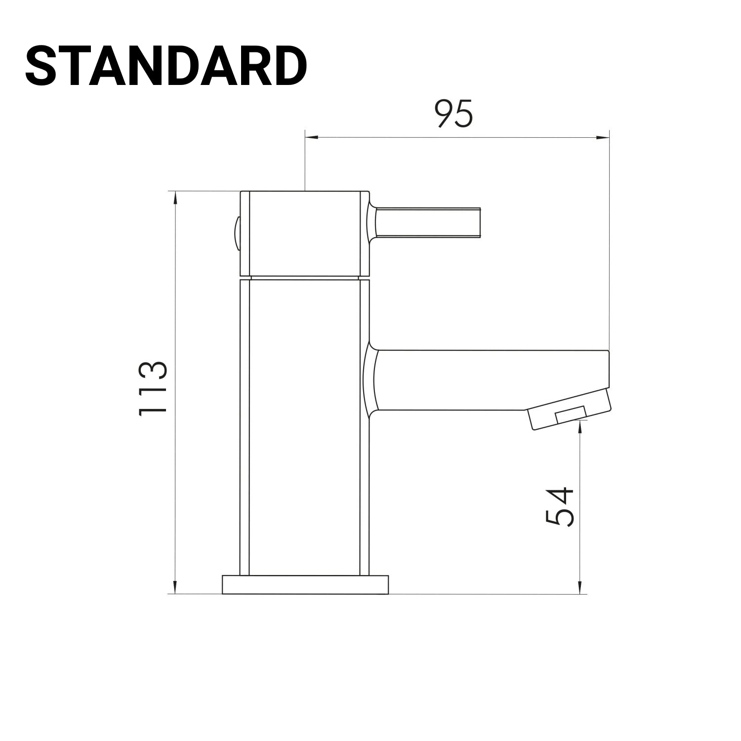 Forme Mono Basin Mixer Tap with Push Waste