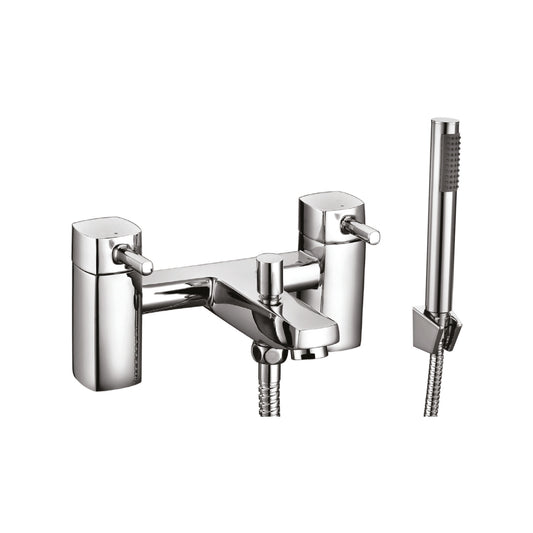 Forme Bath Shower Mixer Tap with Shower Kit and Wall bracket
