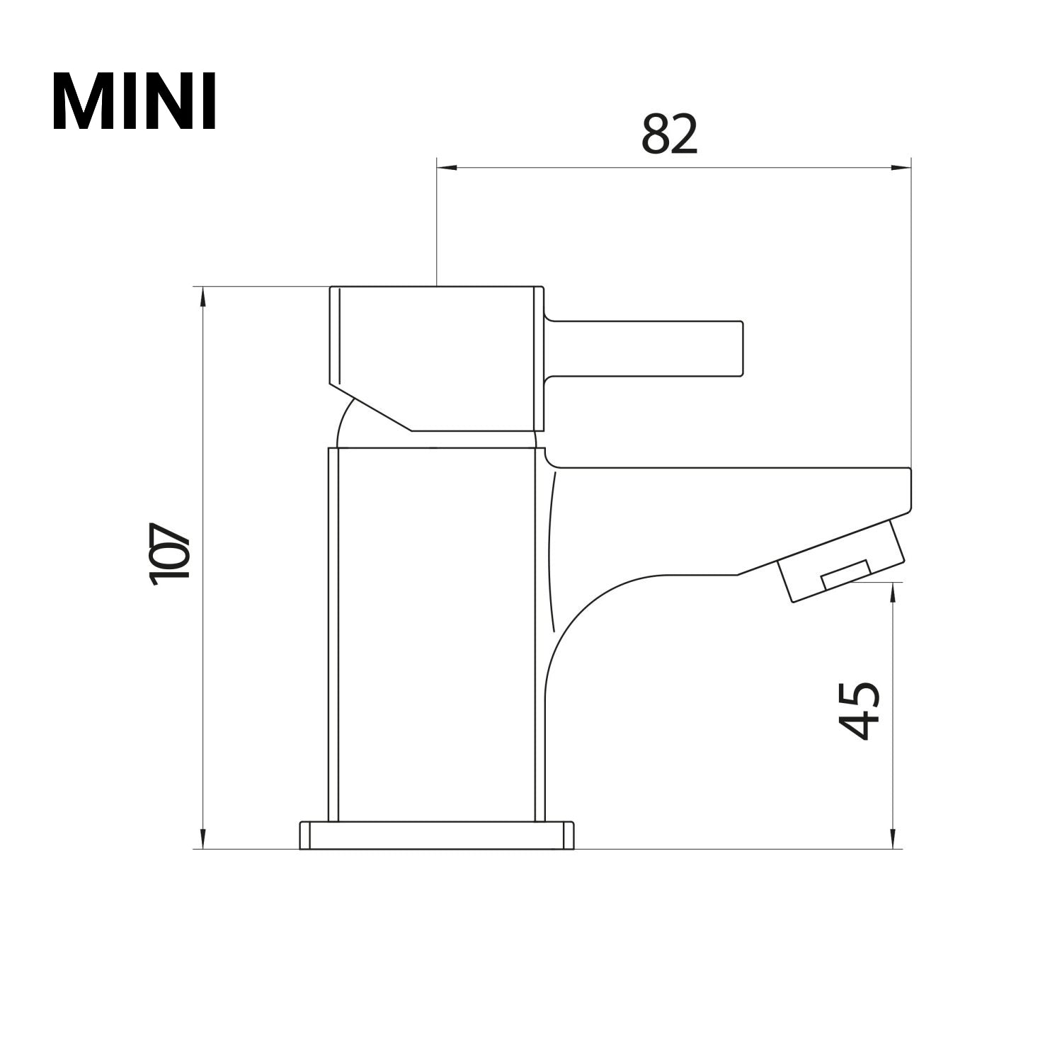 Forme Mono Basin Mixer Tap with Push Waste