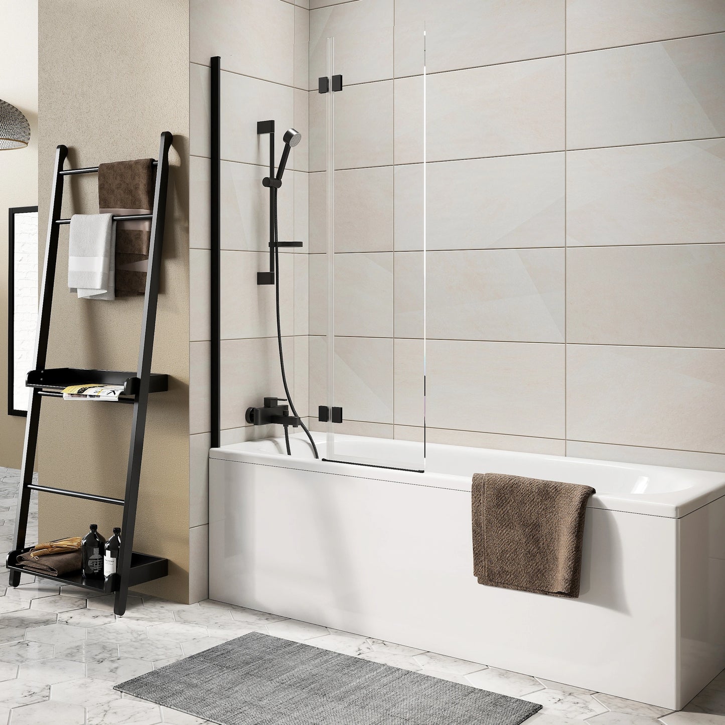 Thalia Inward Opening Panel Shower Bath Screen