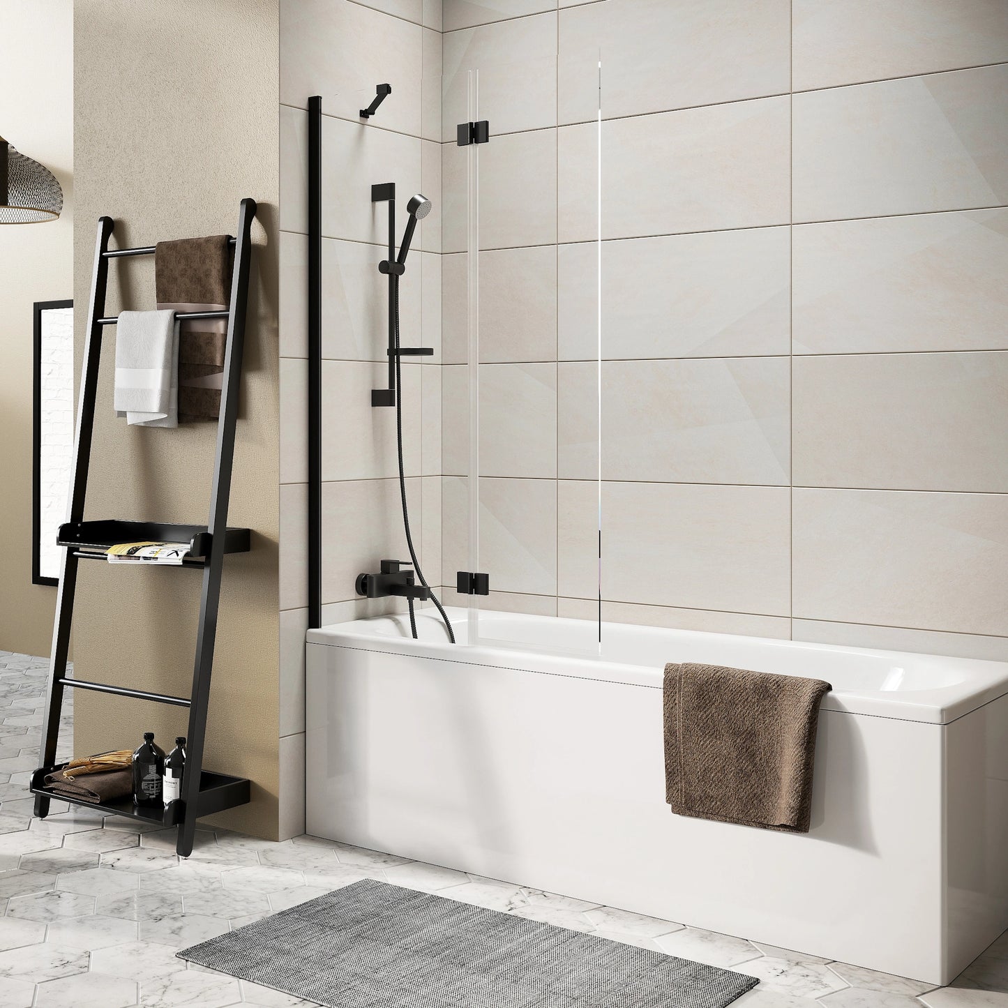 Thalia Outward Opening Panel Shower Bath Screen