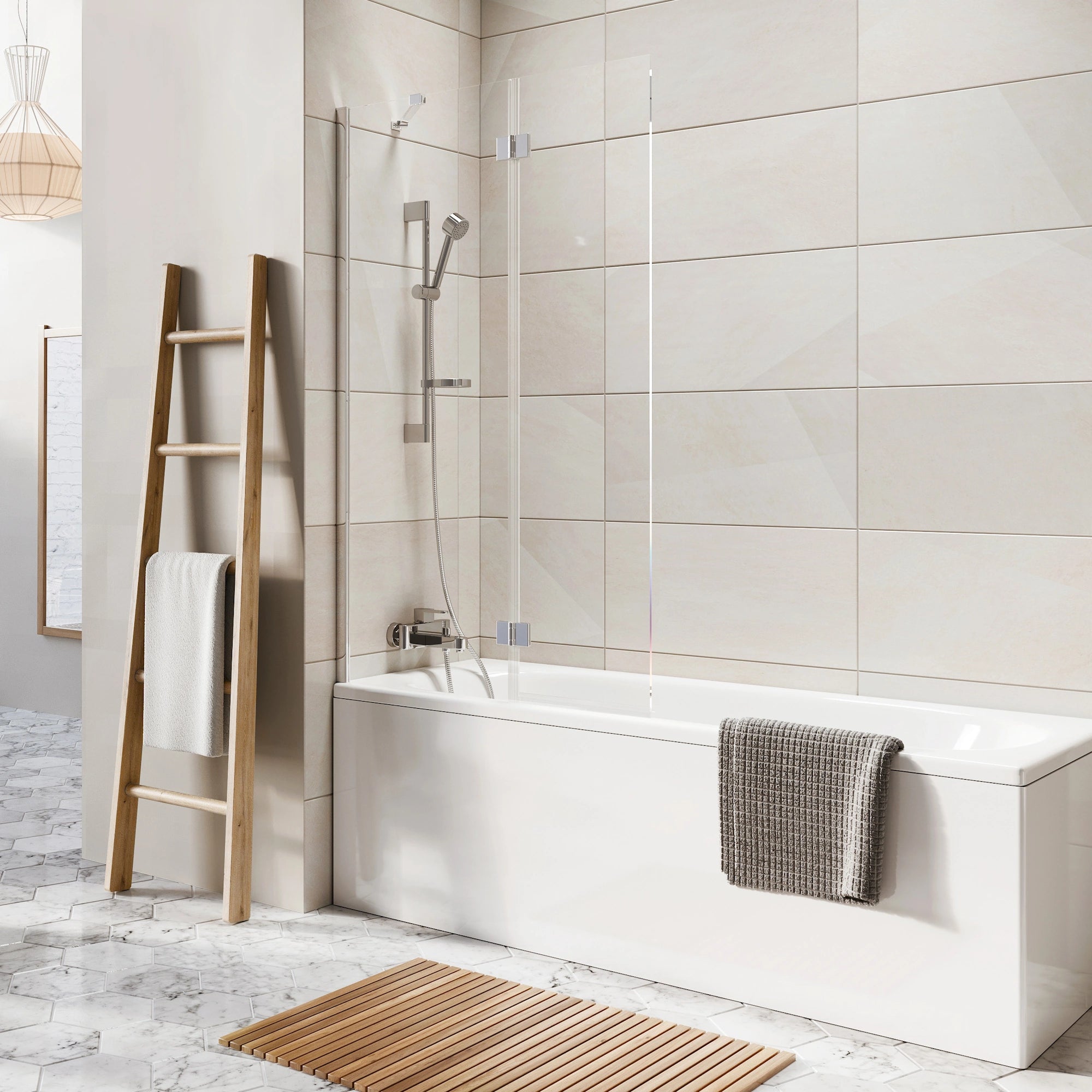 Thalia Outward Opening Panel Shower Bath Screen