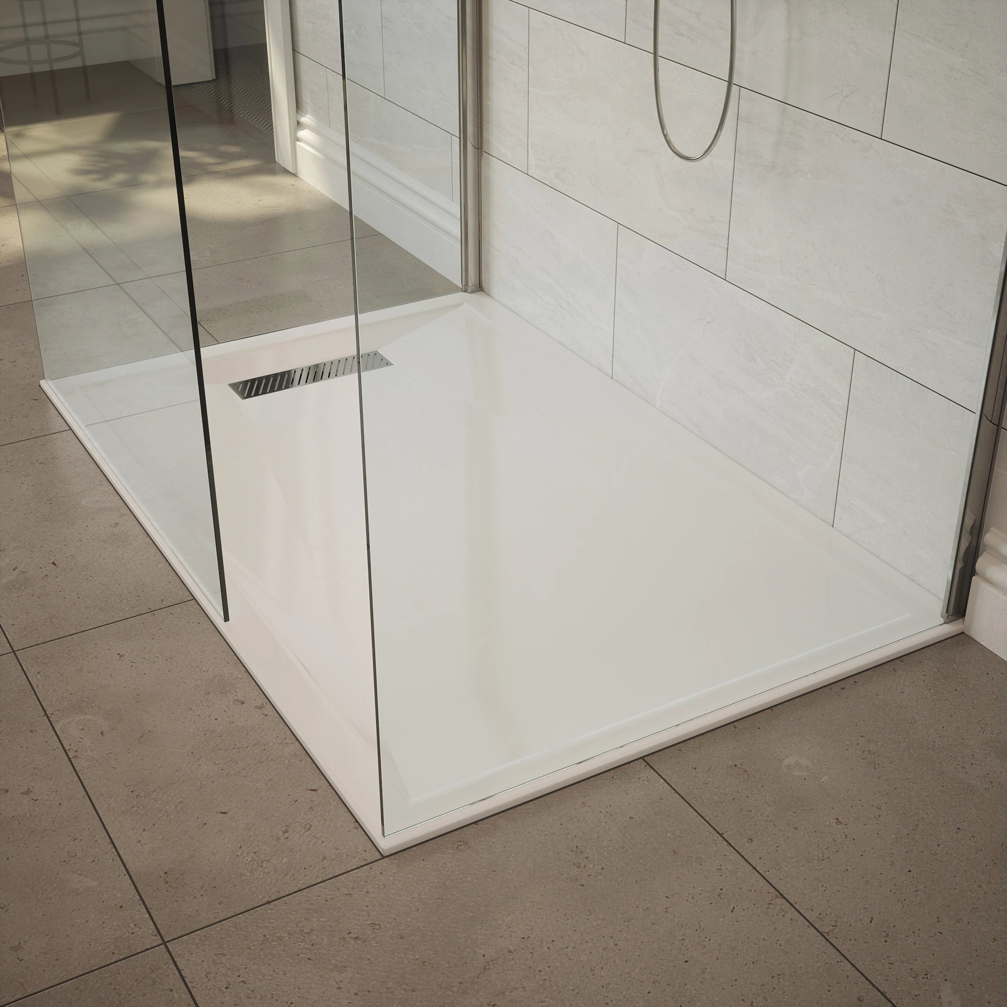 Glacial Linear Rectangle Slimline Shower Tray