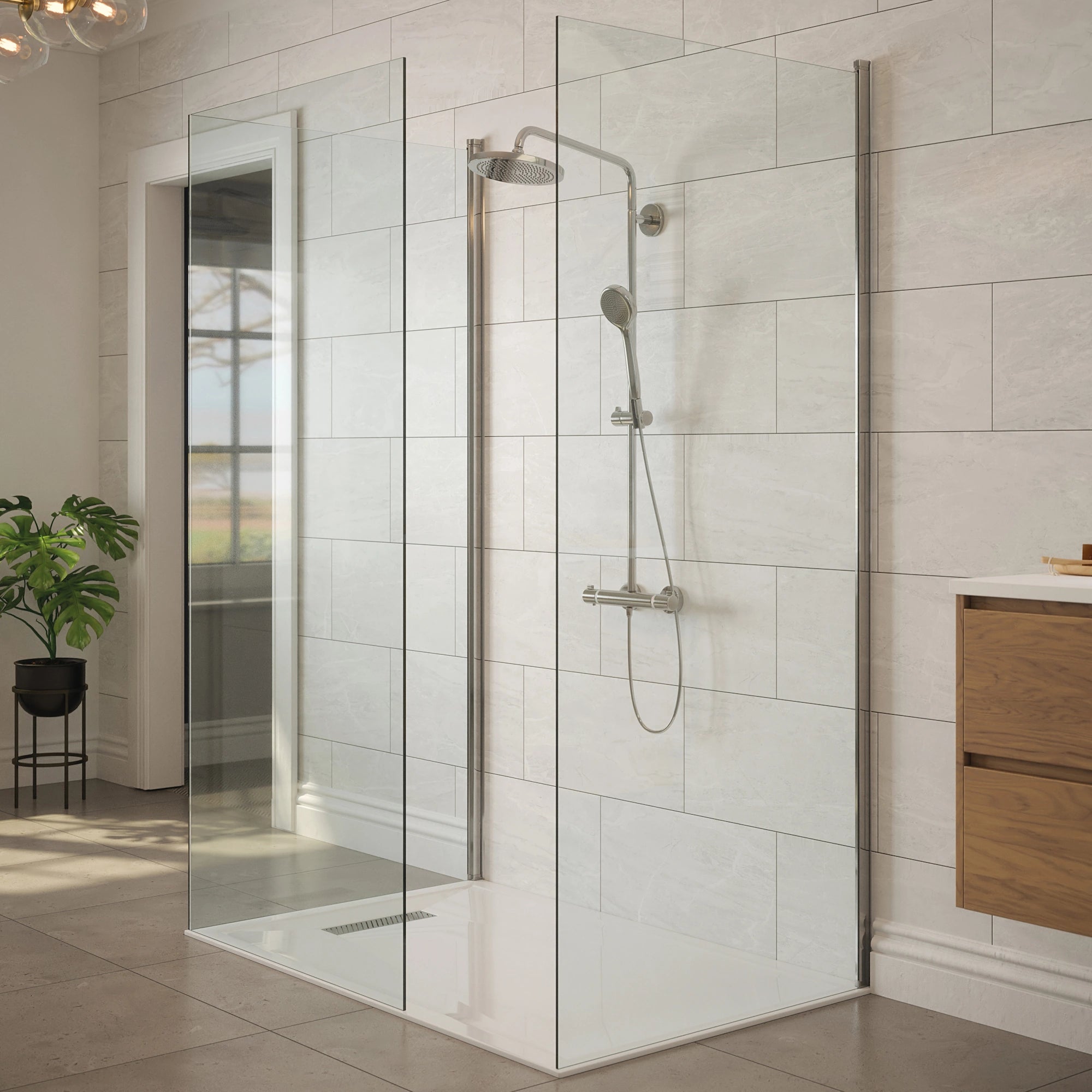 Glacial Linear Rectangle Slimline Shower Tray