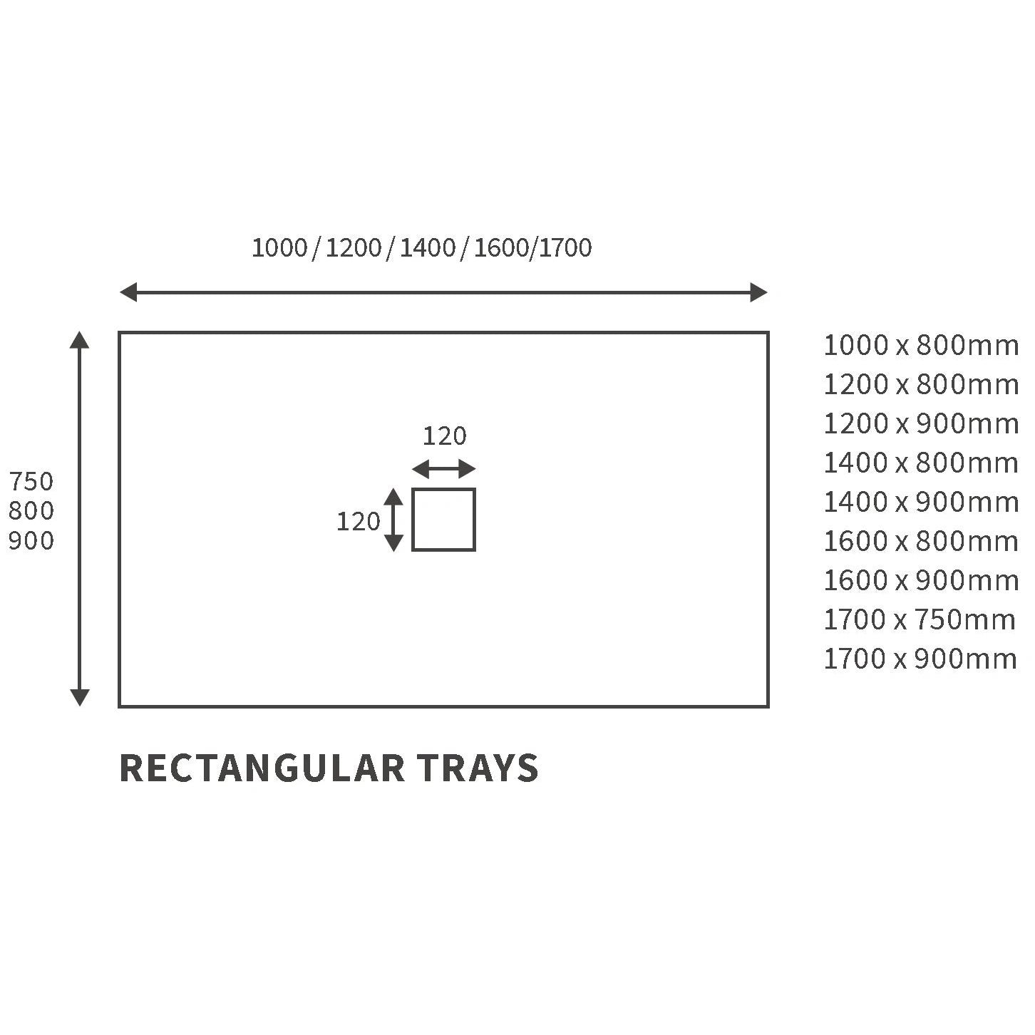 Glacial Slate Affect Ultra Slim Shower Tray