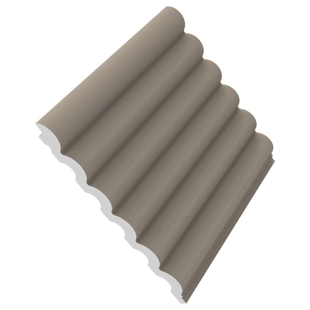 Aluvo Half Round Taupe Waterproof Wall Panel