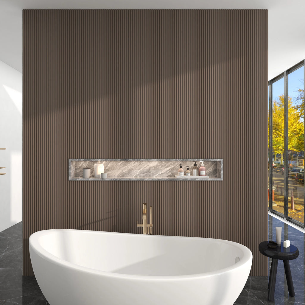 Aluvo Half Round Taupe Waterproof Wall Panel
