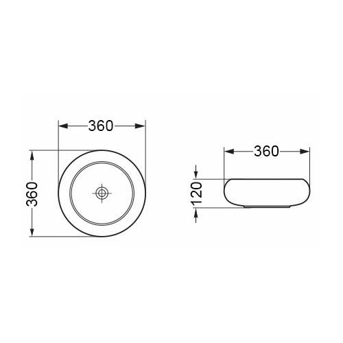 Riviera Counter Top Round Basin