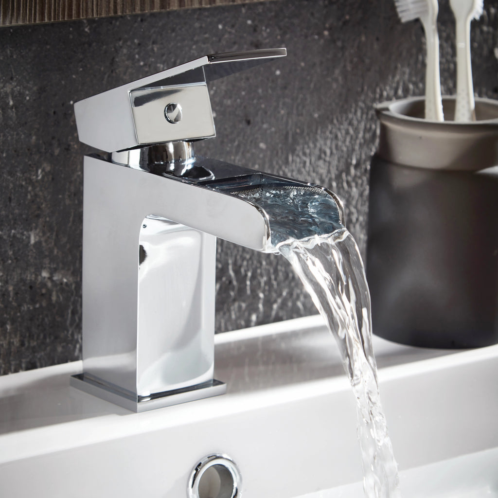 Victoria Mono Basin Mixer Tap with Push Waste