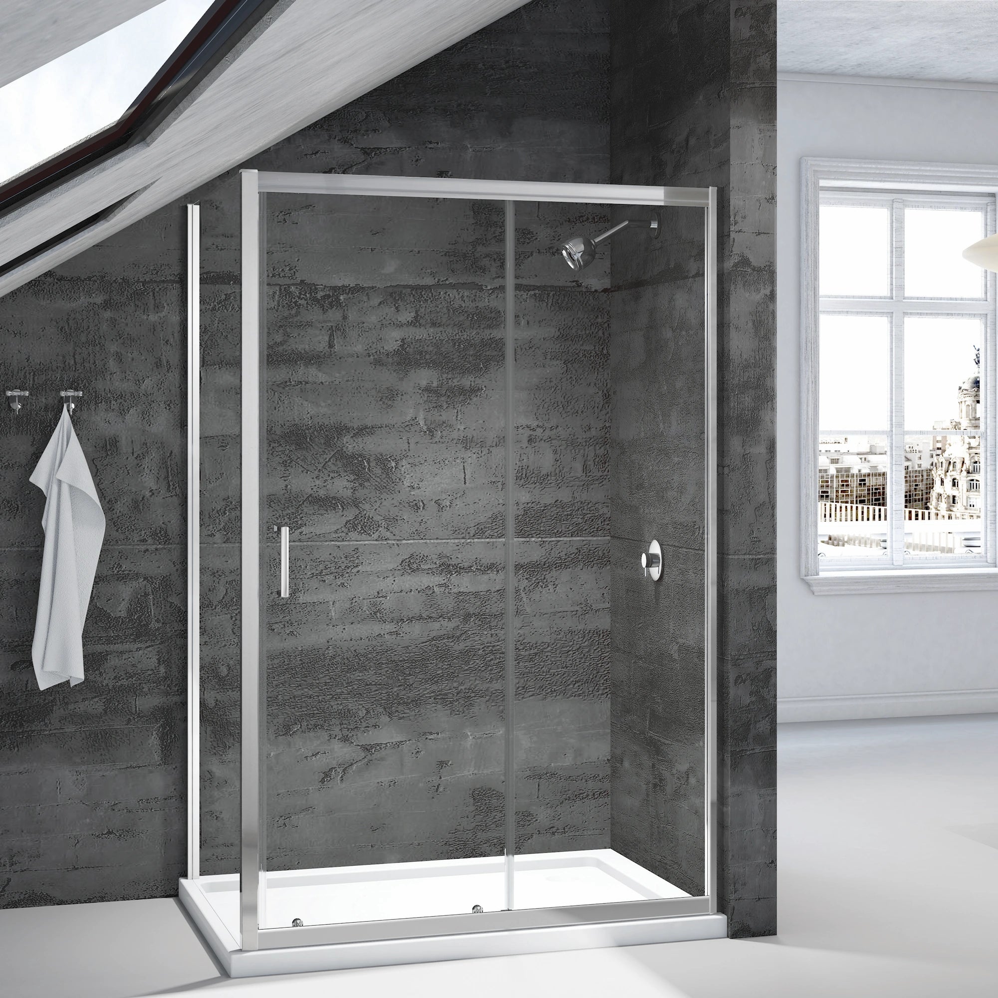 Merlyn Vivid Boost Loft Sliding Shower Door Enclosure 1200mm