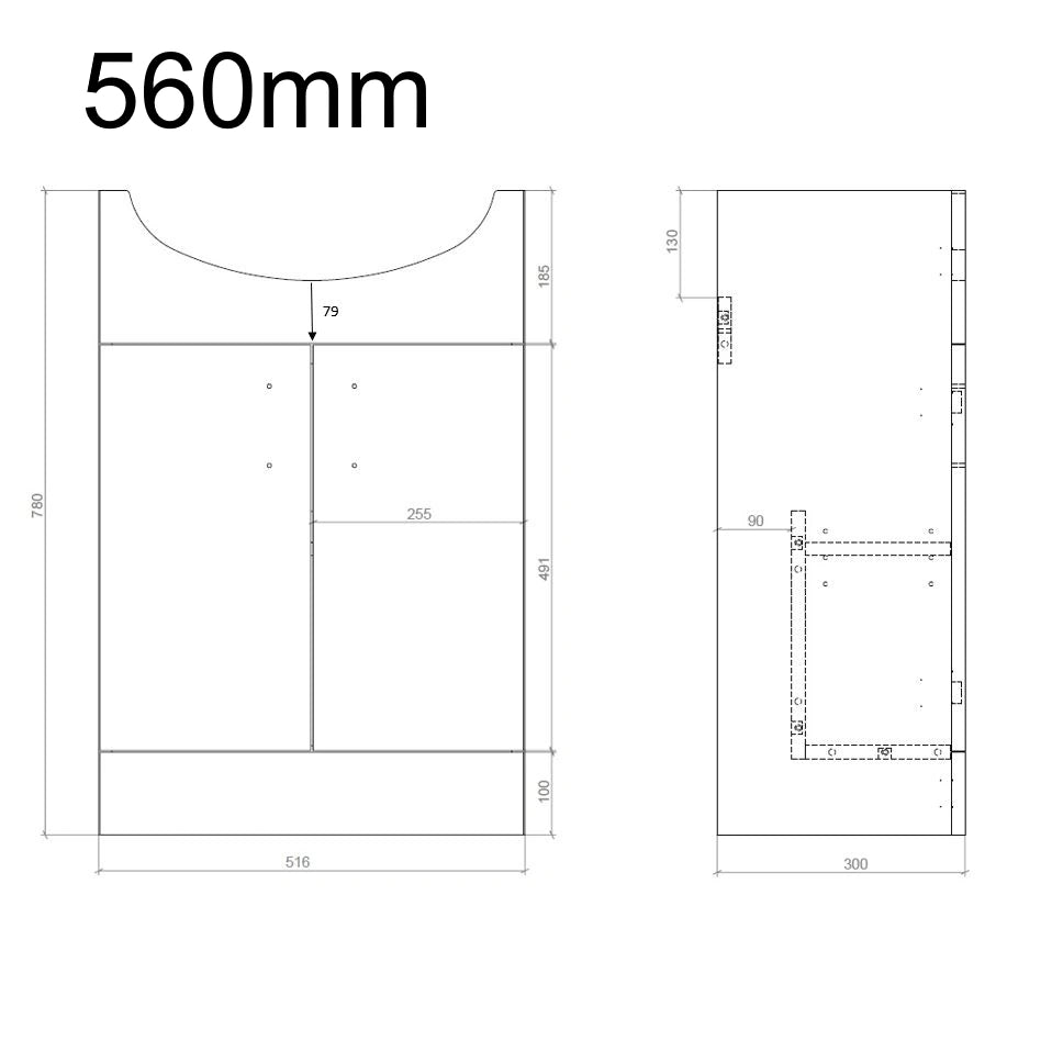 Sinda Floor Standing Basin Sink Vanity Unit