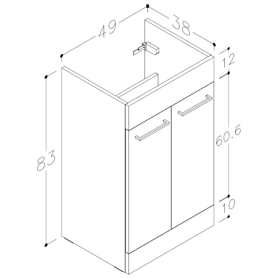 Augusta Floor Standing Basin Vanity Unit and Back to Wall Toilet Bathroom Suite