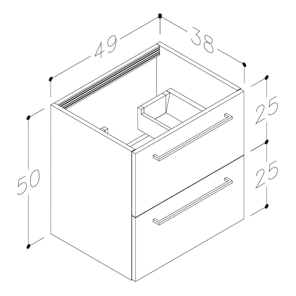 Augusta Wall Hung Basin Drawer Vanity Unit
