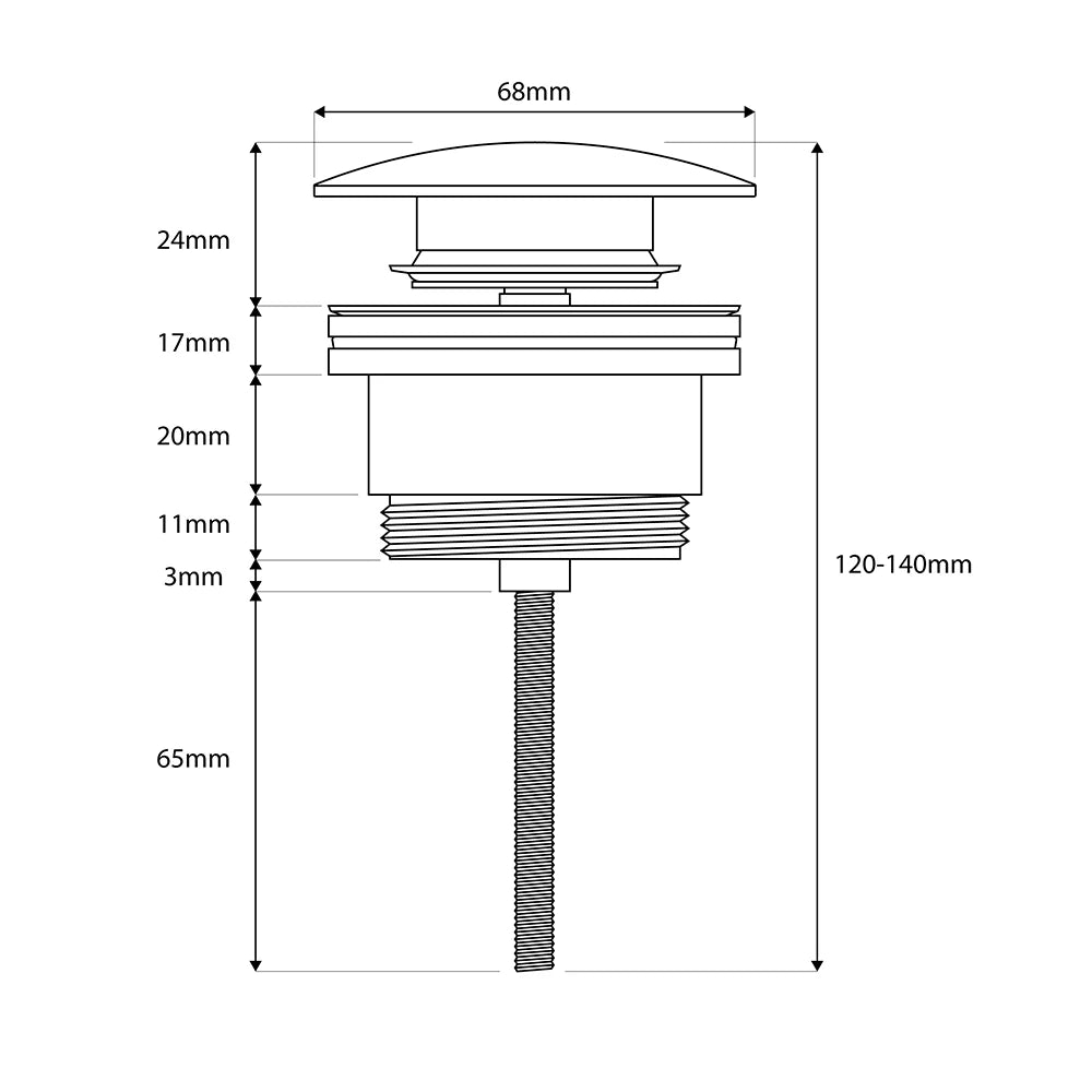 Universal Stainless Steel Basin Waste