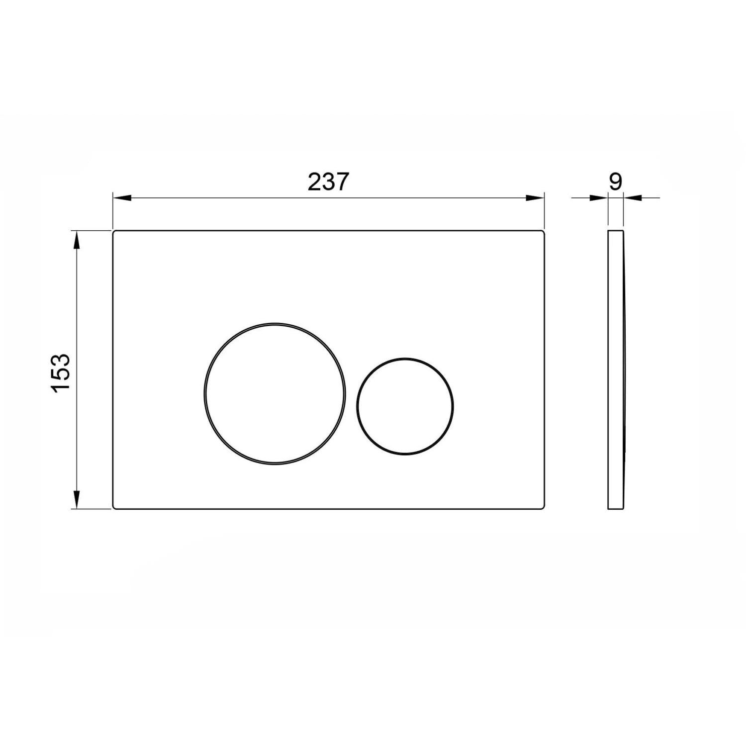 Round Dual Flush Push Buttons & Plate