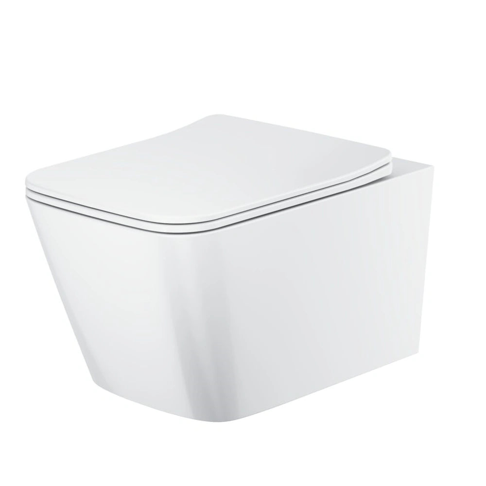 Scudo Riviera Wall Hung Square Toilet and Seat