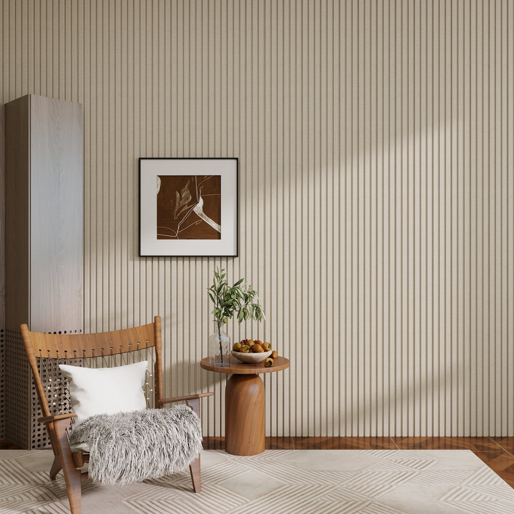 Aluvo Weave Slats Beige Waterproof Wall Panel