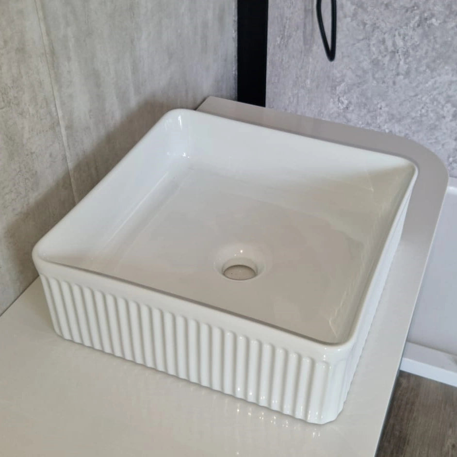 Lilith Ceramic Square Counter Top Basin