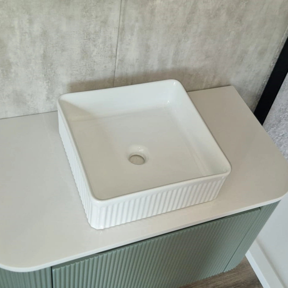 Lilith Ceramic Square Counter Top Basin