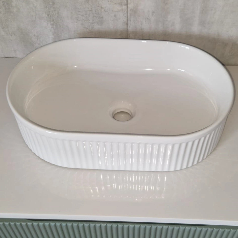 Maria Ceramic Oval Counter Top Basin