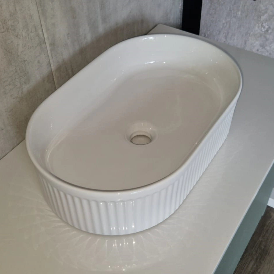 Maria Ceramic Oval Counter Top Basin