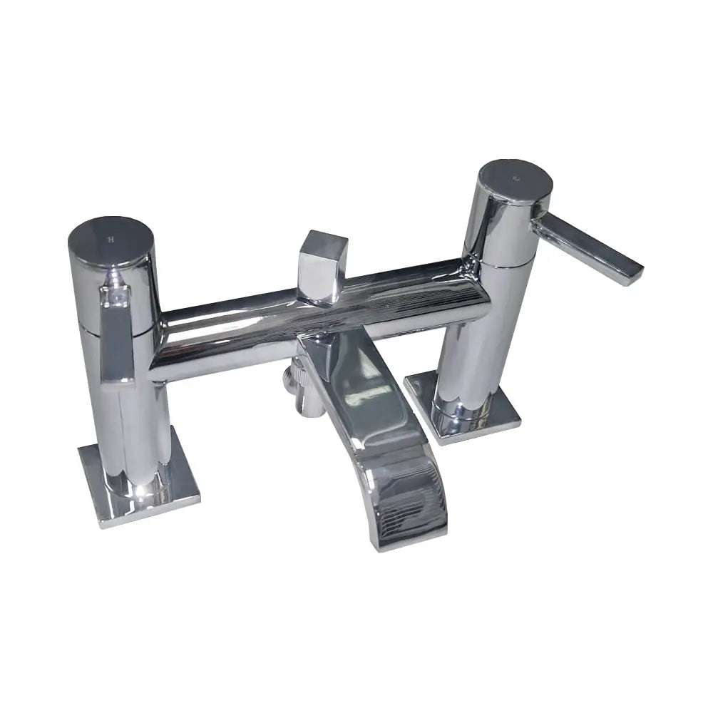 Eden Bathrooms Deca Chrome Bath Shower Mixer Tap with Shower Kit and Wall bracket