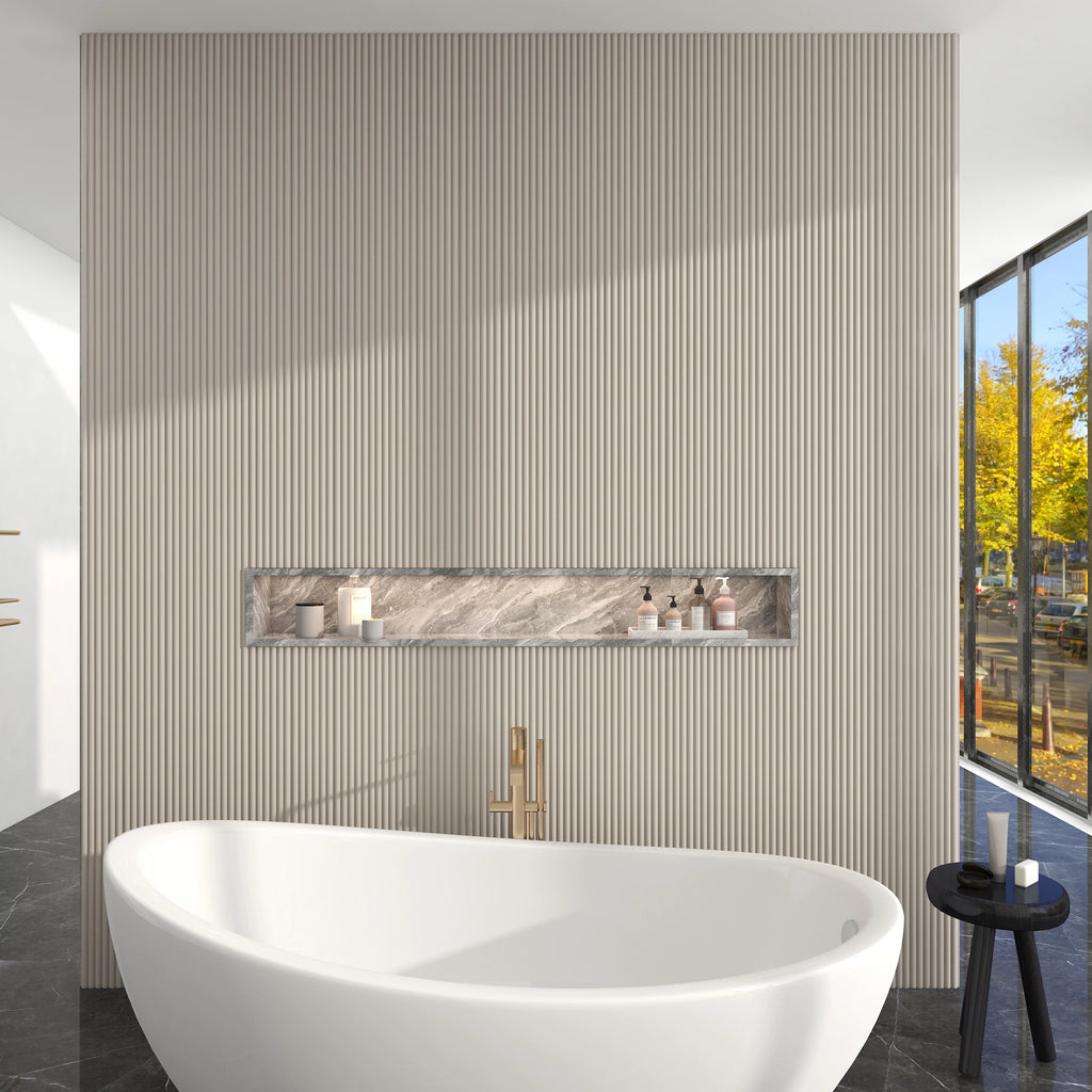 Aluvo Half Round White Waterproof Wall Panel