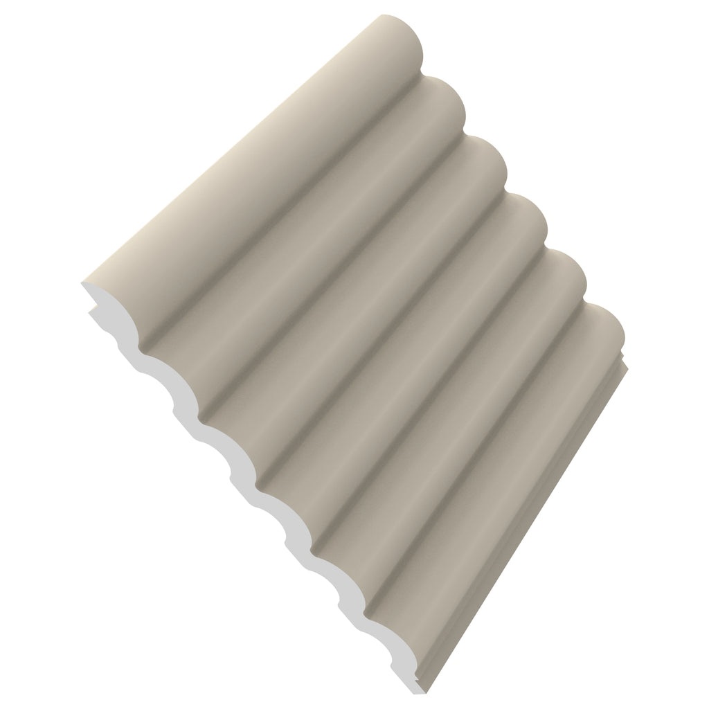 Aluvo Half Round White Waterproof Wall Panel