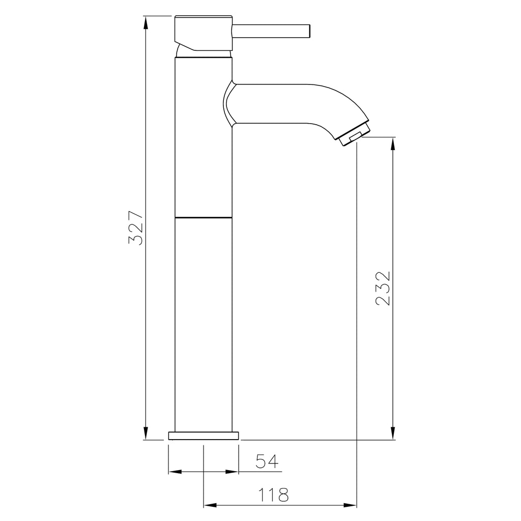 Abode Harmonie Tall Monobloc Basin Mixer Tap
