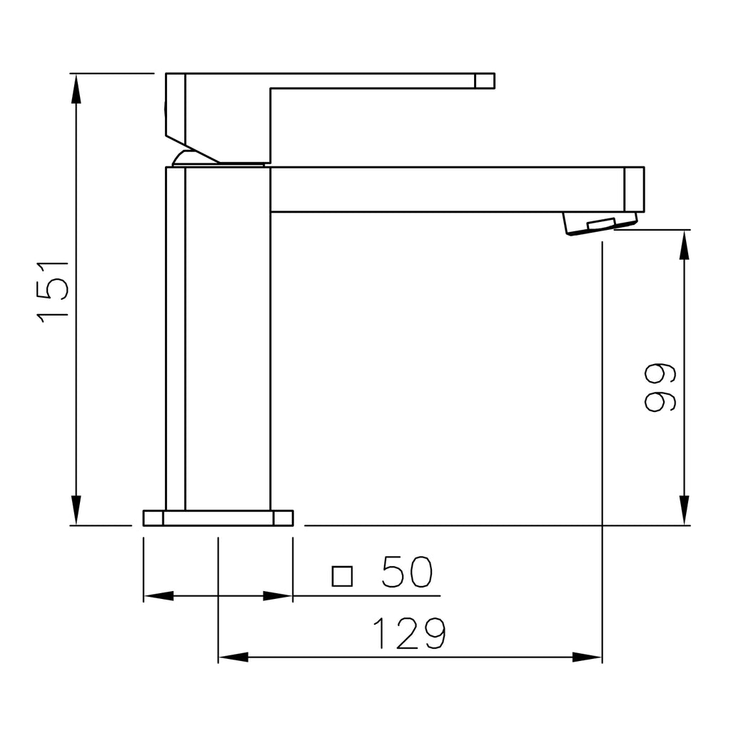 Abode Fevour Monobloc Basin Mixer Tap