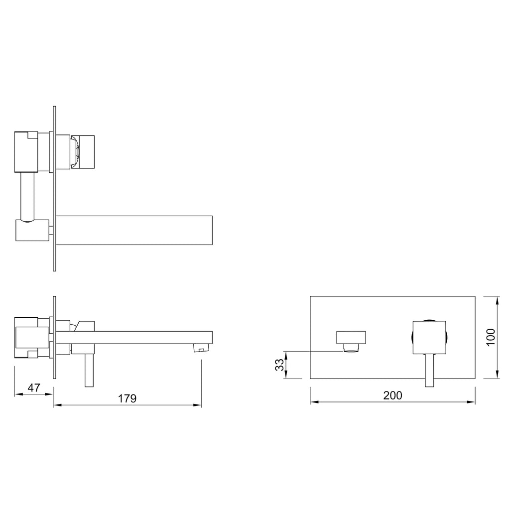 Abode Zeal Wall Mounted Basin Mixer Tap
