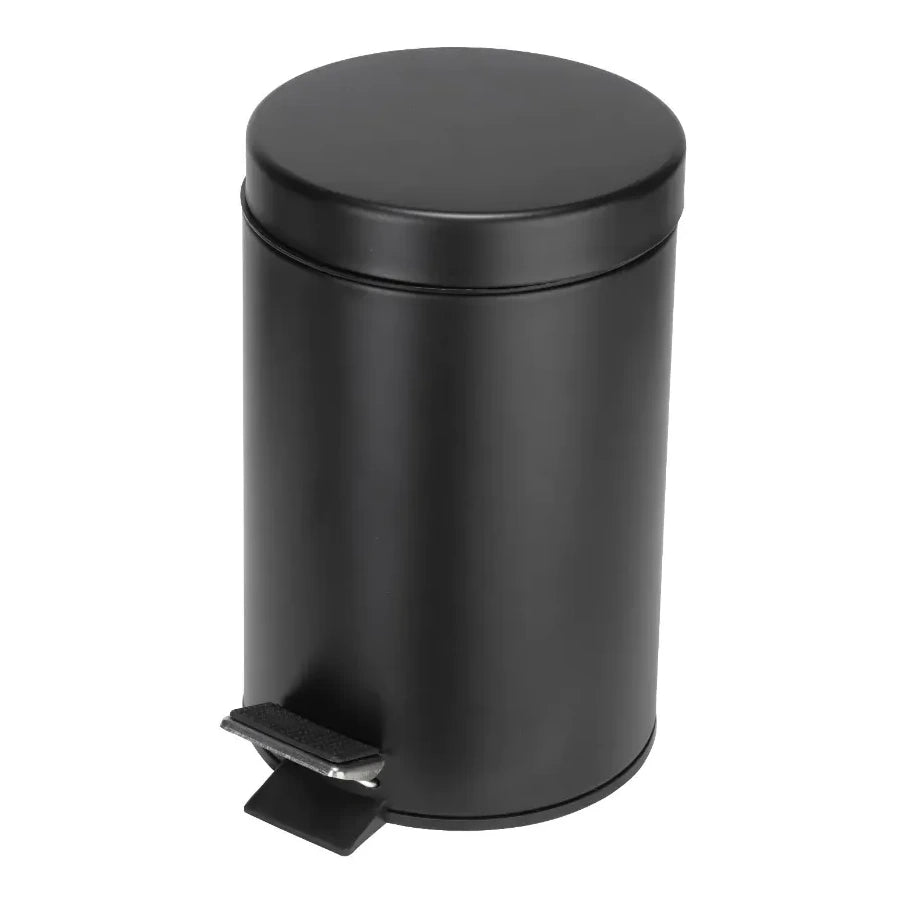 Croydex 3 Litre Matt Black Soft Close Pedal Bin