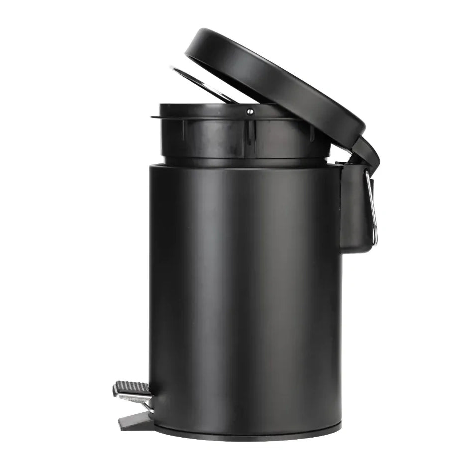 Croydex 3 Litre Matt Black Soft Close Pedal Bin