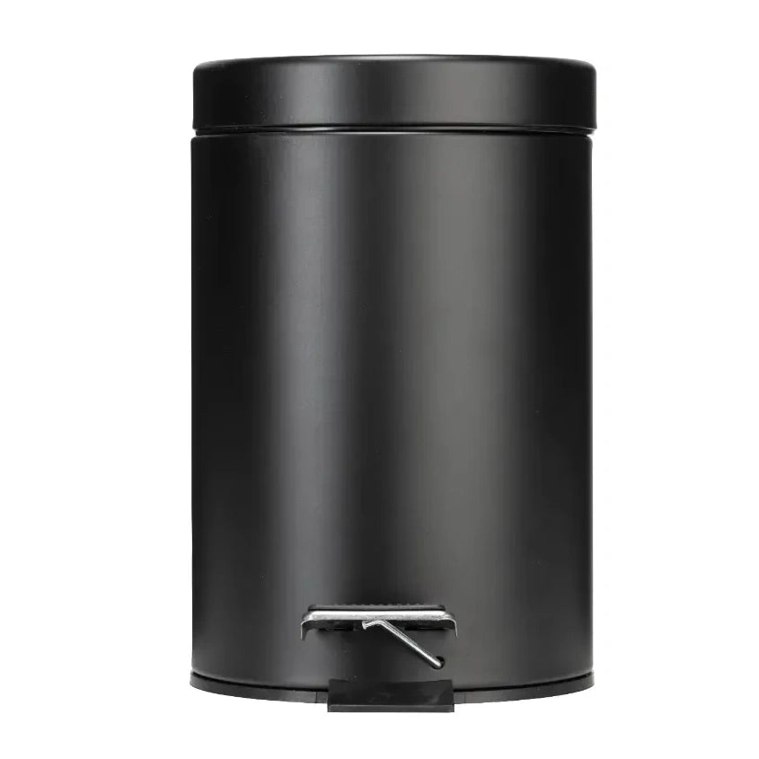 Croydex 3 Litre Matt Black Soft Close Pedal Bin