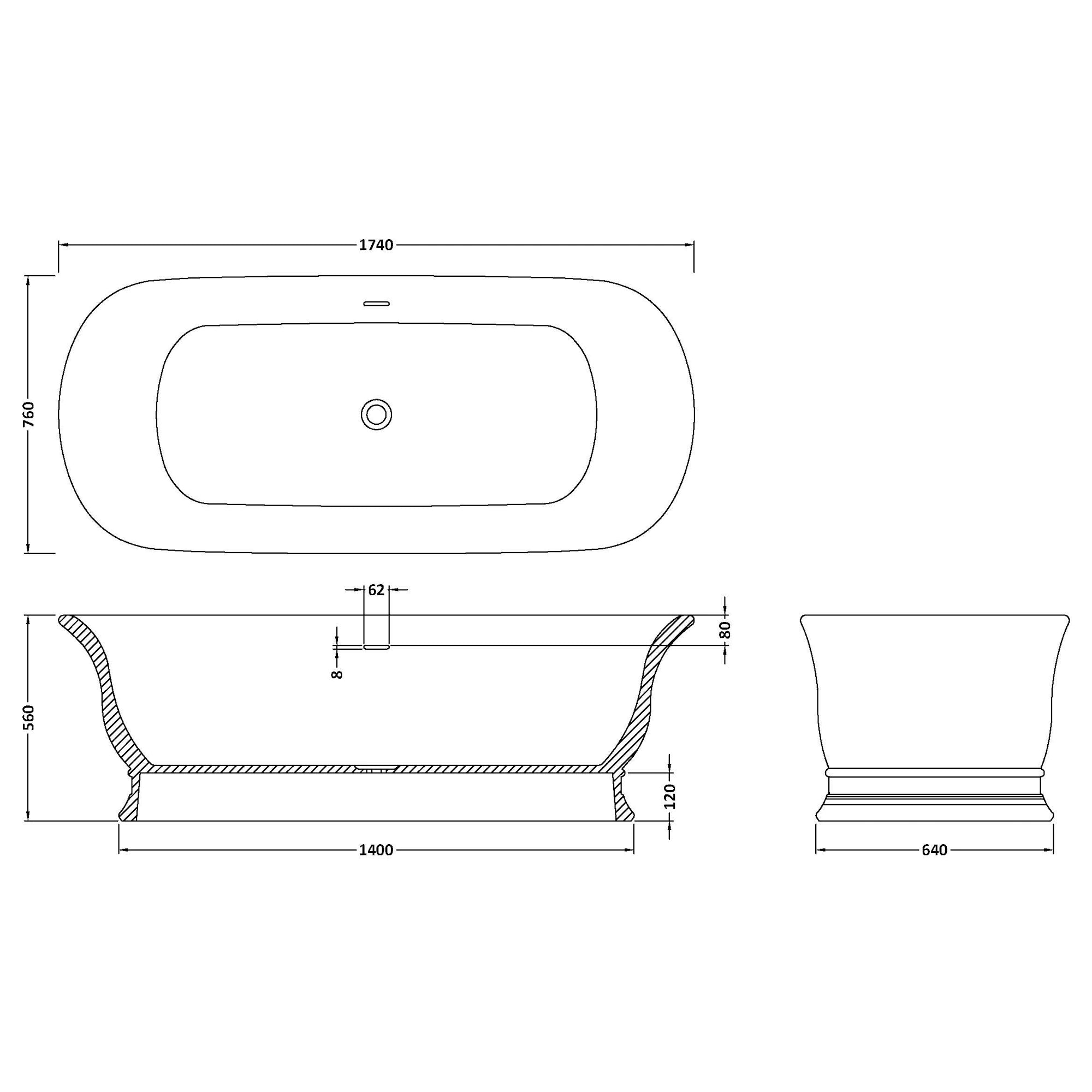 Aurelius Oval Freestanding Bath