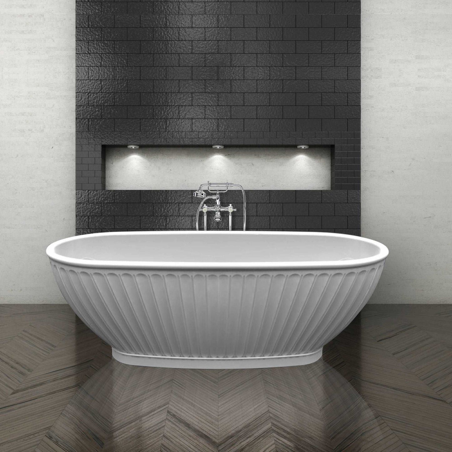 Casini Round Scalloped Freestanding Bath