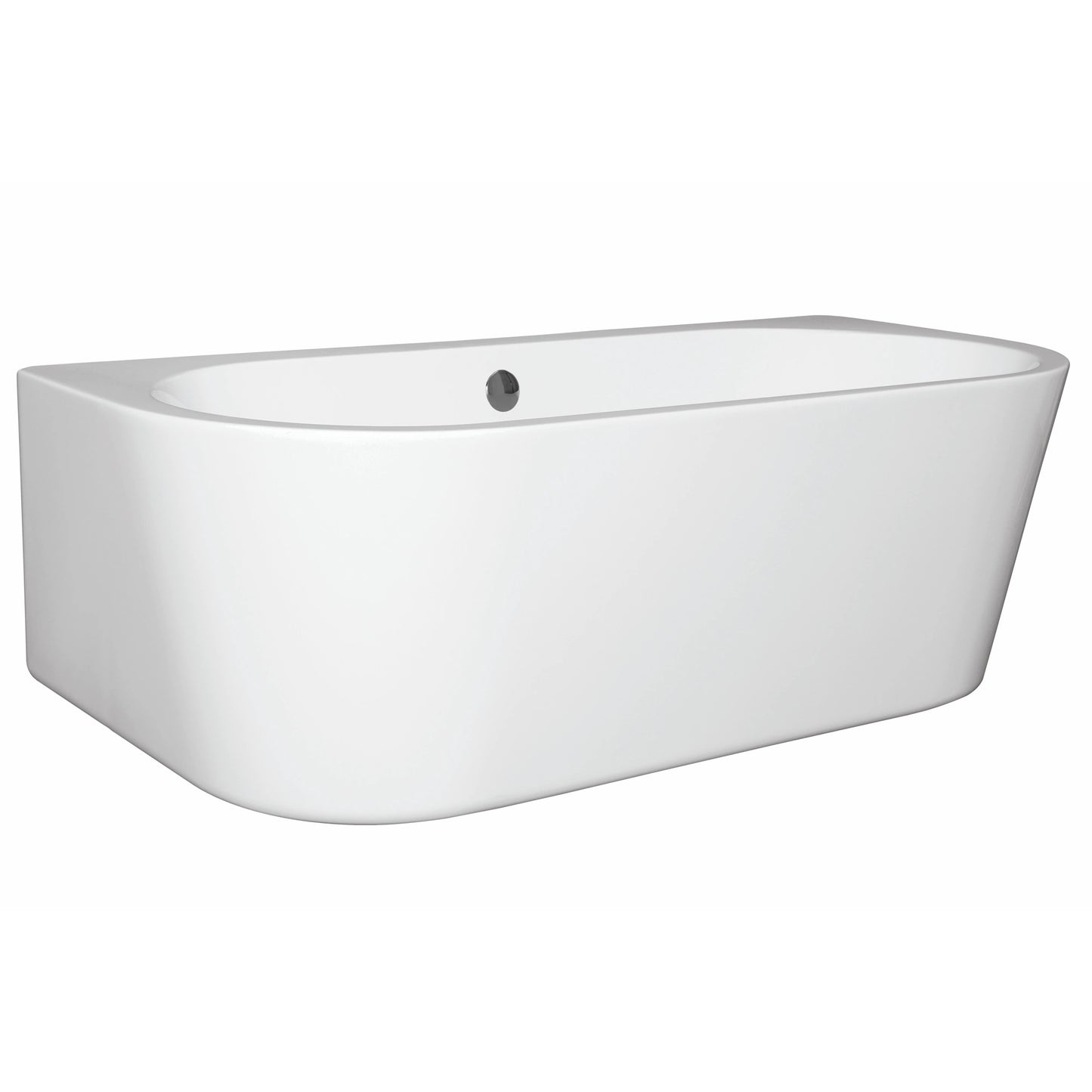 Ancora Round Back To Wall Freestanding Bath 1640 x 590mm